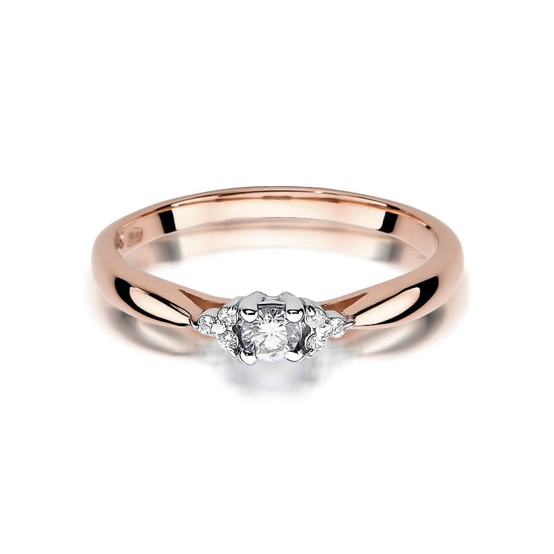 Inel Aur 14K cu Diamante Naturale 0.13 ct, imaginea 10 din 12