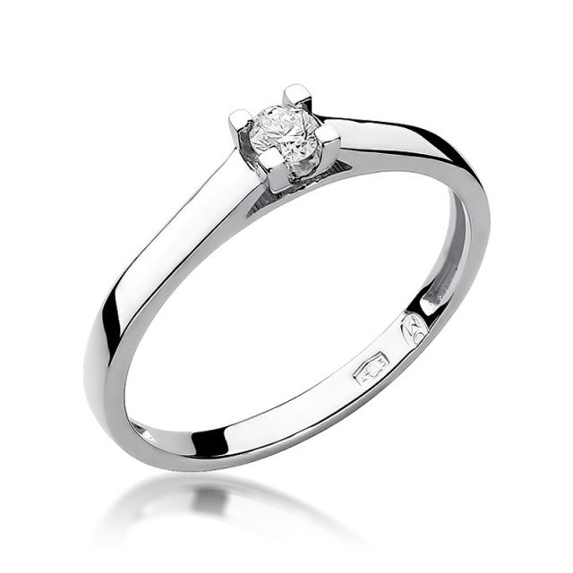 Inel Aur 14K cu Diamant Natural 0.08 ct, imaginea 4 din 11