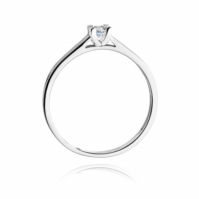 Inel Aur 14K cu Diamant Natural 0.08 ct, imaginea 6 din 11
