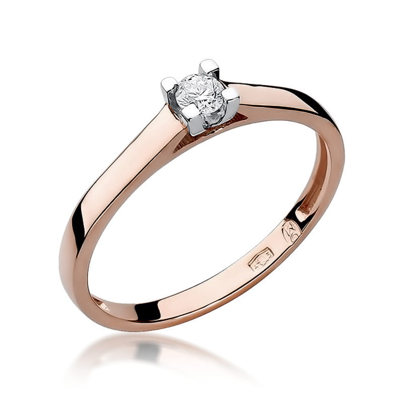 Inel Aur 14K cu Diamant Natural 0.08 ct, imaginea 8 din 11