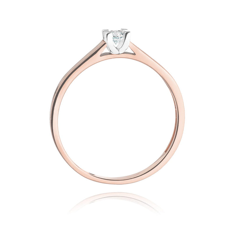 Inel Aur 14K cu Diamant Natural 0.08 ct, imaginea 10 din 11