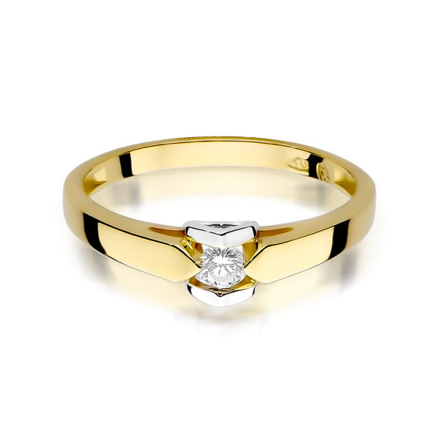 Inel Aur 14K cu Diamant Natural 0.09 ct, imaginea 2 din 11