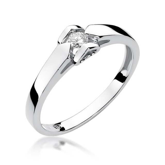 Inel Aur 14K cu Diamant Natural 0.09 ct, imaginea 4 din 11