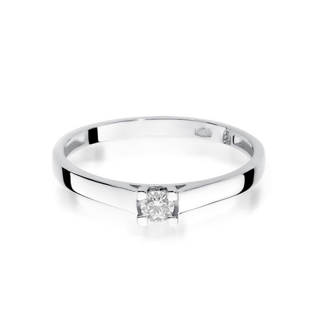 Inel Aur 14K cu Diamant Natural 0.10 ct, imaginea 5 din 11