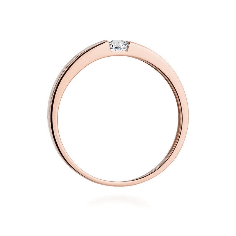 Inel Aur 14K cu Diamant Natural 0.12 ct, imaginea 11 din 12