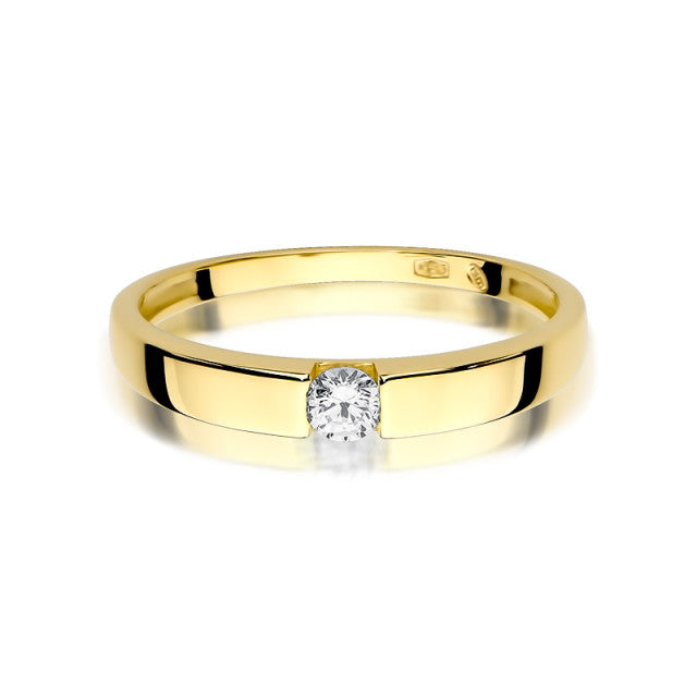 Inel Aur 14K cu Diamant Natural 0.12 ct, imaginea 2 din 12