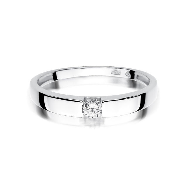 Inel Aur 14K cu Diamant Natural 0.12 ct, imaginea 5 din 12