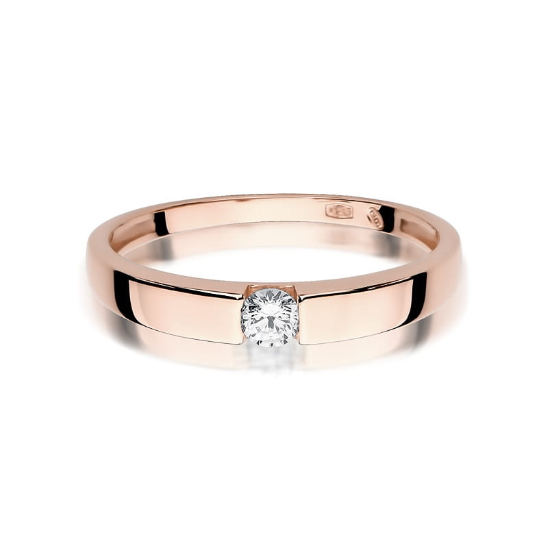 Inel Aur 14K cu Diamant Natural 0.12 ct, imaginea 10 din 12