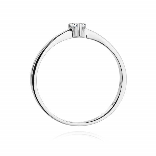 Inel Aur 14K cu Diamant Natural 0.10 ct, imaginea 6 din 11