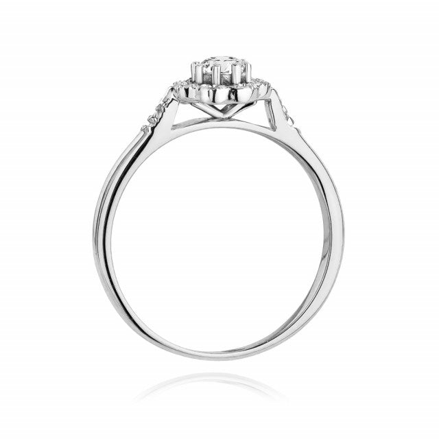Inel Aur 14K cu Diamante Naturale 0.28 ct, imaginea 4 din 9