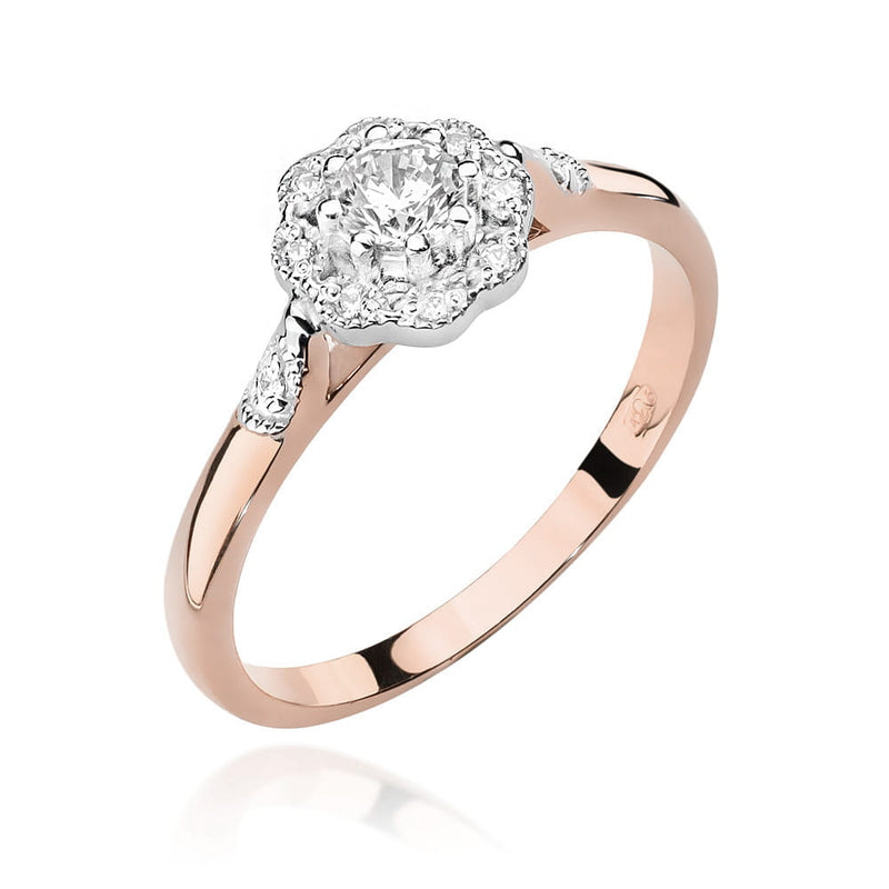 Inel Aur 14K cu Diamante Naturale 0.28 ct, imaginea 6 din 9
