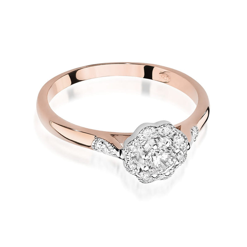 Inel Aur 14K cu Diamante Naturale 0.28 ct, imaginea 7 din 9