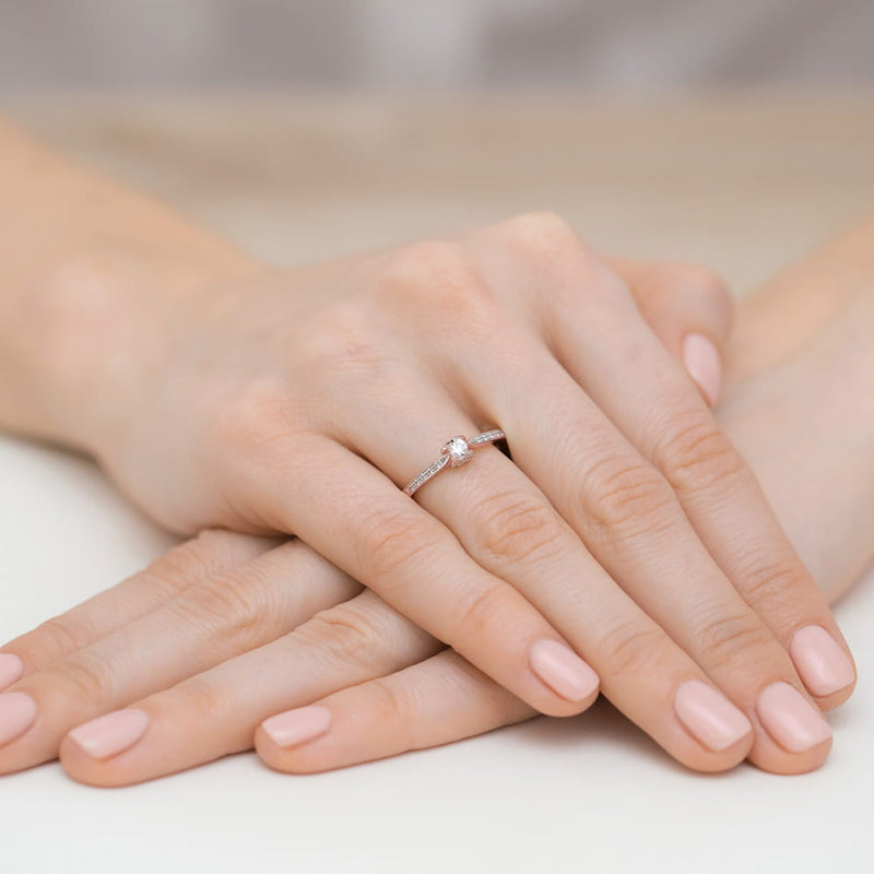 Inel Aur 14K cu Diamante Naturale 0.15 ct, imaginea 11 din 11