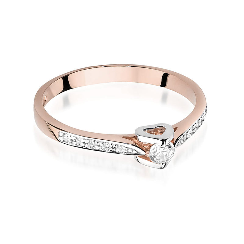 Inel Aur 14K cu Diamante Naturale 0.15 ct, imaginea 9 din 11
