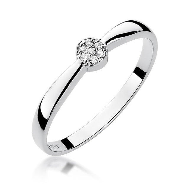 Inel Aur 14K cu Diamante Naturale 0.04 ct, imaginea 4 din 11