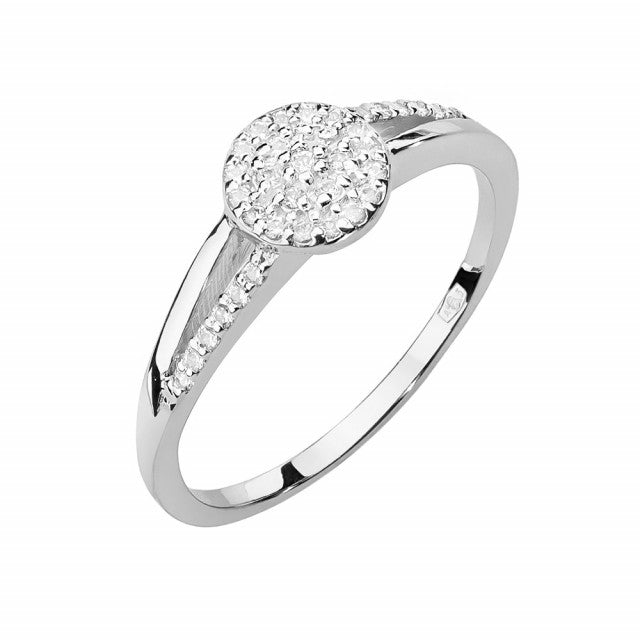 Inel Aur 14K cu Diamante Naturale 0.18 ct, imaginea 4 din 11