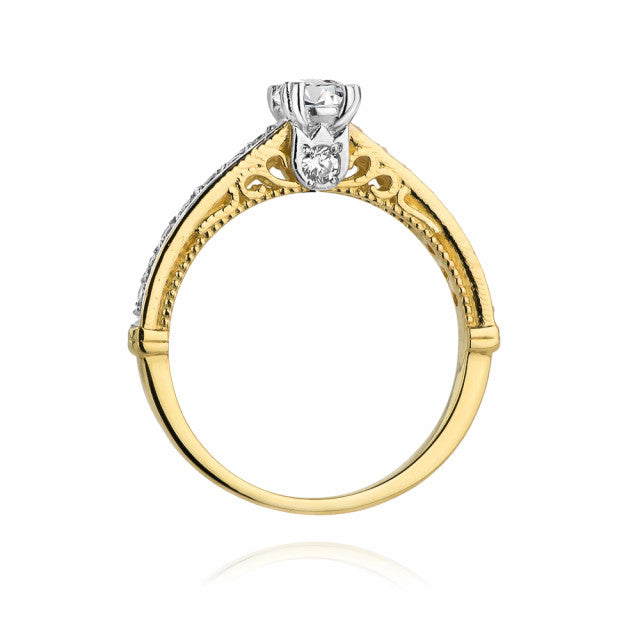 Inel Aur 14K cu Diamante Naturale 0.56 ct, imaginea 4 din 11