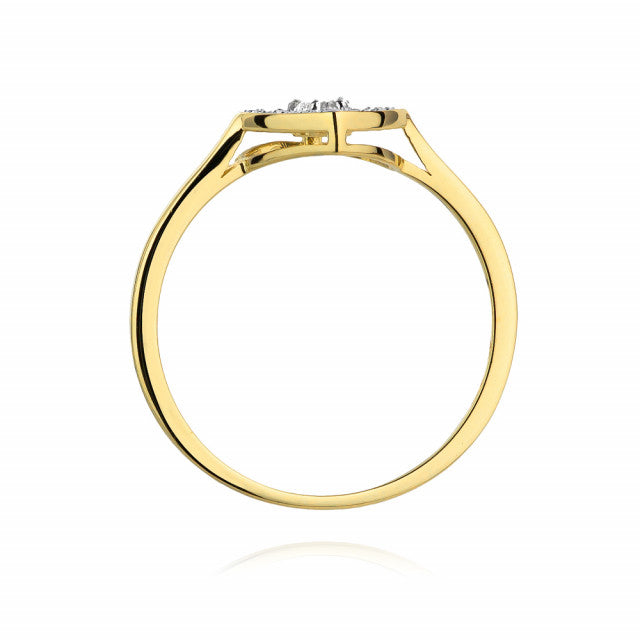Inel Aur 14K cu Diamante Naturale 0.19 ct, imaginea 3 din 11