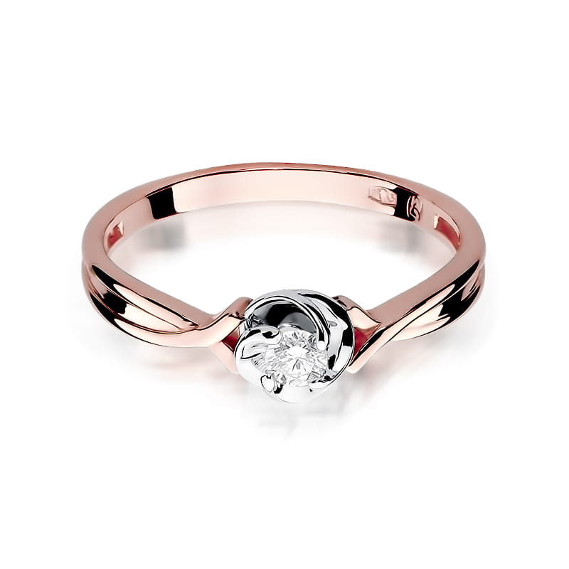 Inel Aur 14K cu Diamant Natural 0.10 ct, imaginea 9 din 11