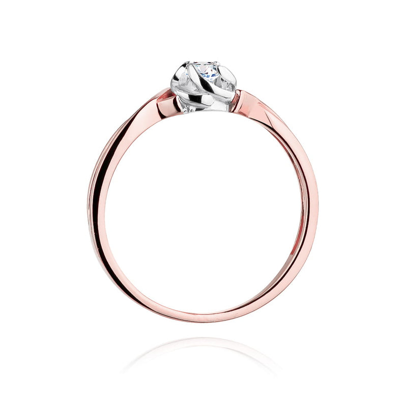 Inel Aur 14K cu Diamant Natural 0.10 ct, imaginea 10 din 11
