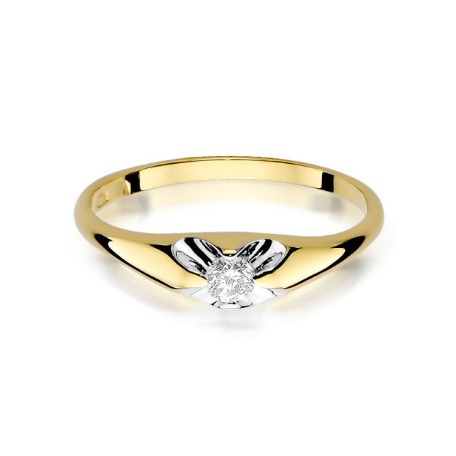Inel Aur 14K cu Diamant Natural 0.10 ct, imaginea 2 din 11