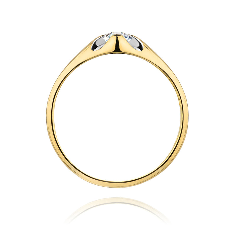 Inel Aur 14K cu Diamant Natural 0.10 ct, imaginea 3 din 11