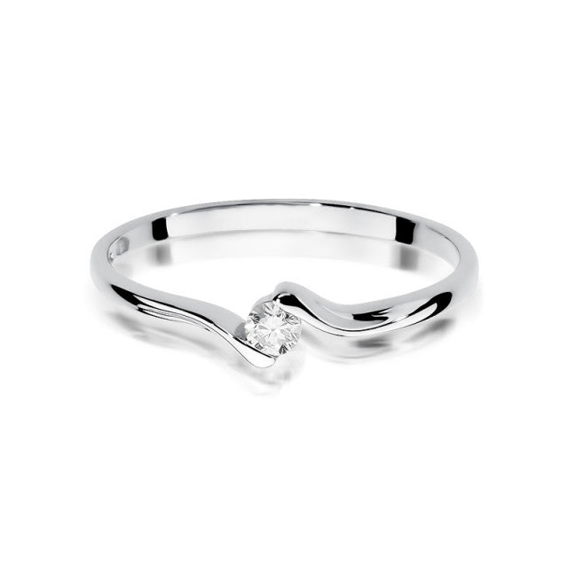 Inel Aur 14K cu Diamant Natural 0.09 ct, imaginea 6 din 10