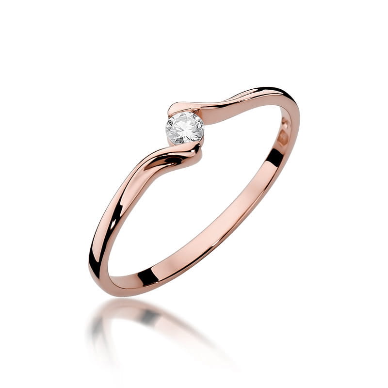 Inel Aur 14K cu Diamant Natural 0.09 ct, imaginea 8 din 10