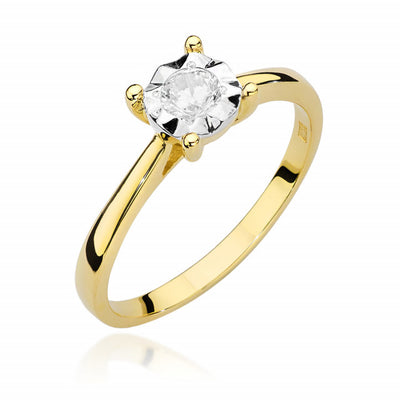 Inel Aur 14K cu Diamant Natural 0.20 ct
