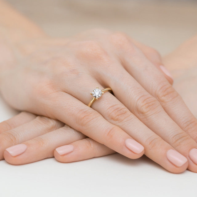 Inel Aur 14K cu Diamant Natural 0.20 ct, imaginea 7 din 11