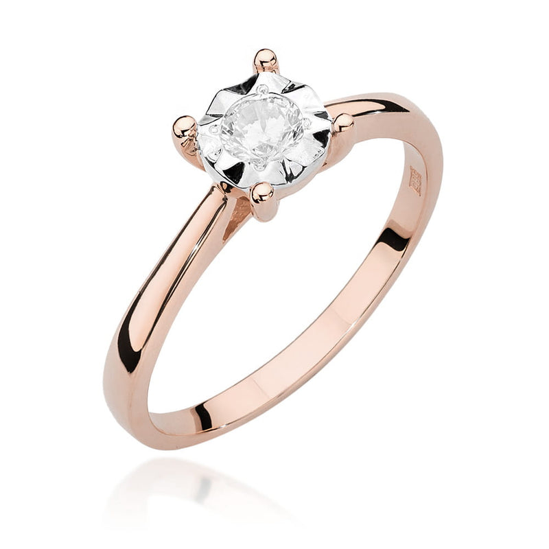 Inel Aur 14K cu Diamant Natural 0.20 ct, imaginea 8 din 11