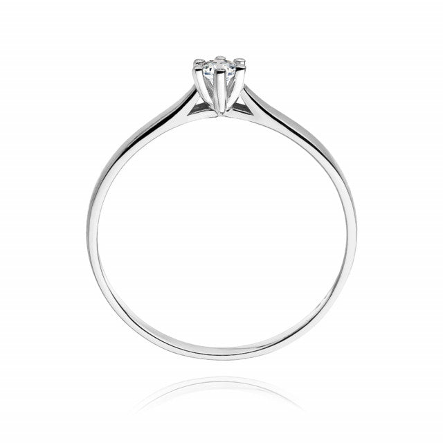 Inel Aur 14K cu Diamant Natural 0.08 ct, imaginea 6 din 11