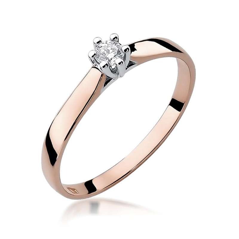 Inel Aur 14K cu Diamant Natural 0.08 ct, imaginea 8 din 11