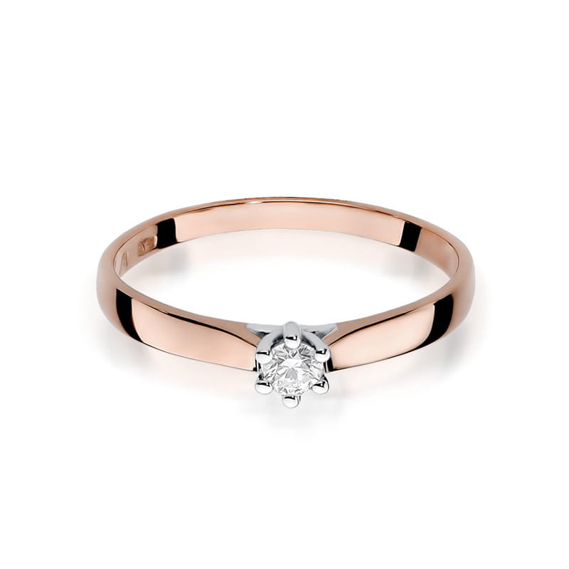 Inel Aur 14K cu Diamant Natural 0.08 ct, imaginea 9 din 11