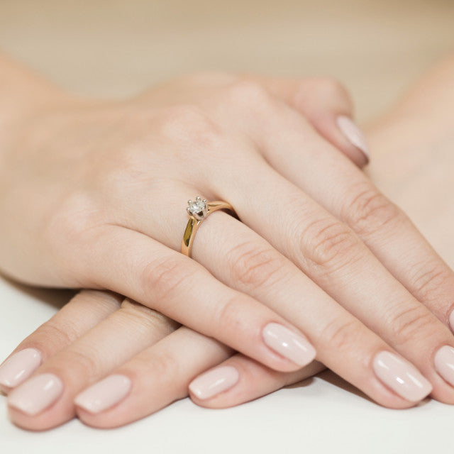 Inel Aur 14K cu Diamant Natural 0.30 ct, imaginea 7 din 11