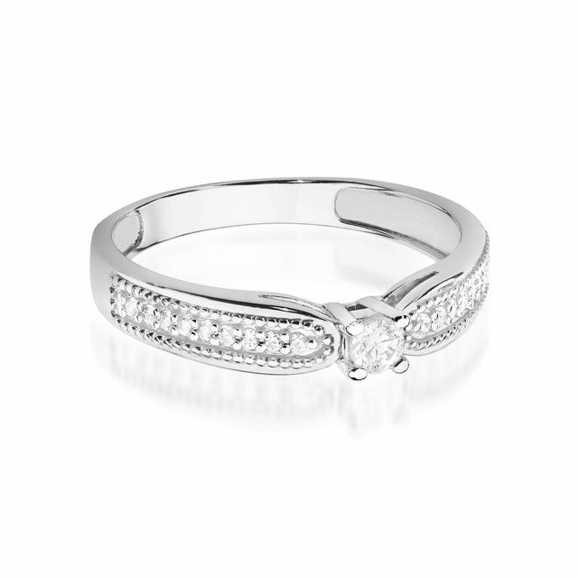 Inel Aur 14K cu Diamante Naturale 0.17 ct, imaginea 5 din 11