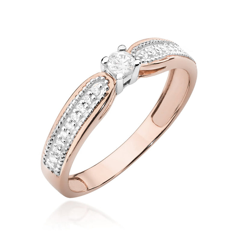 Inel Aur 14K cu Diamante Naturale 0.17 ct, imaginea 8 din 11