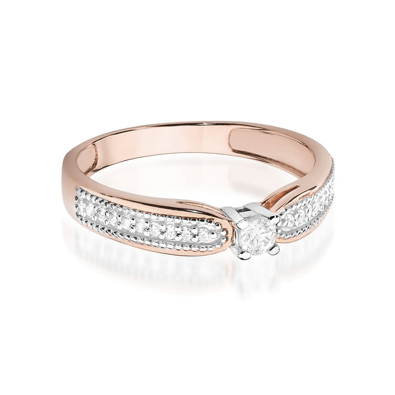 Inel Aur 14K cu Diamante Naturale 0.17 ct, imaginea 9 din 11