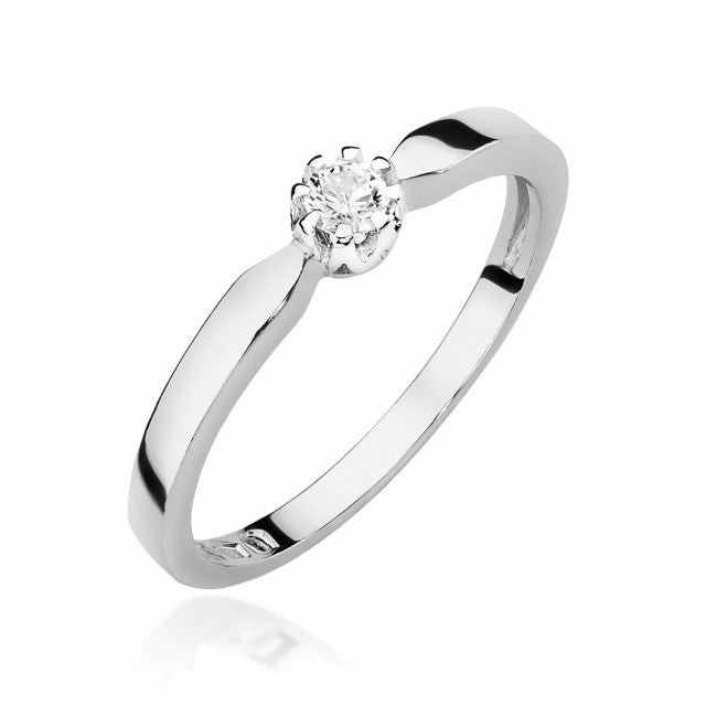 Inel Aur 14K cu Diamant Natural 0.10 ct, imaginea 4 din 11