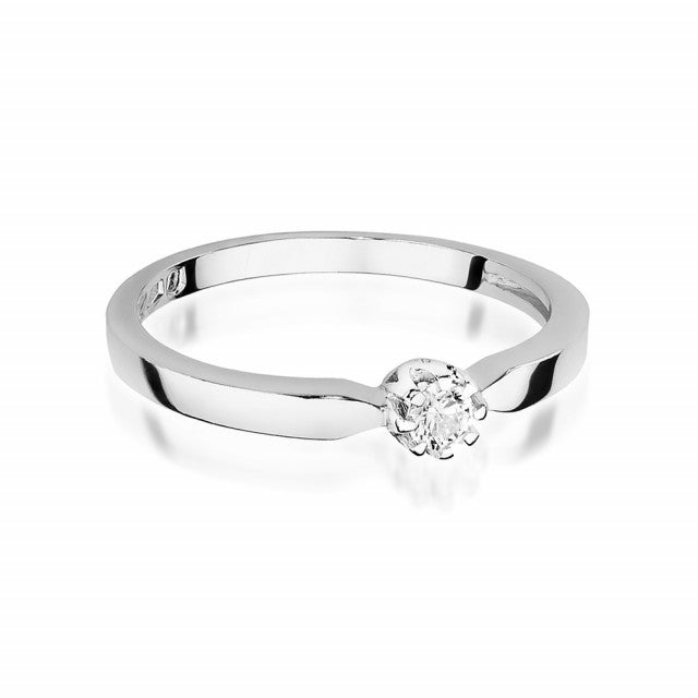 Inel Aur 14K cu Diamant Natural 0.10 ct, imaginea 5 din 11