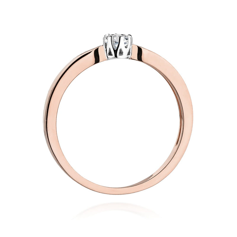 Inel Aur 14K cu Diamant Natural 0.10 ct, imaginea 10 din 11