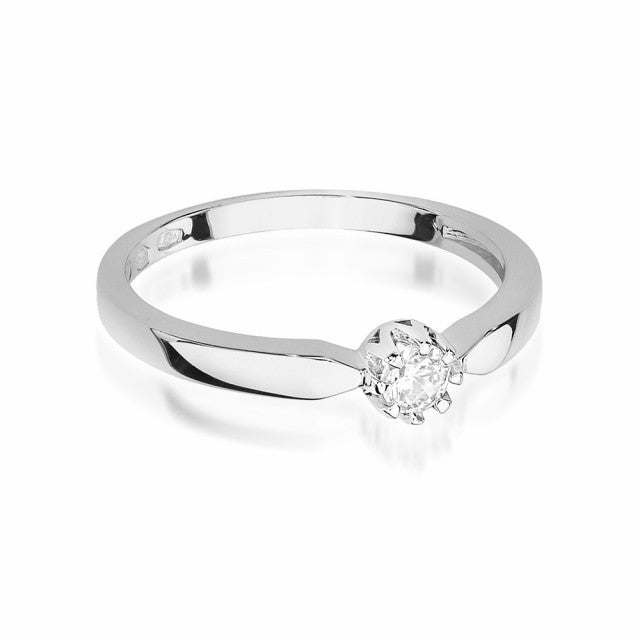 Inel Aur 14K cu Diamant Natural 0.15 ct, imaginea 5 din 11