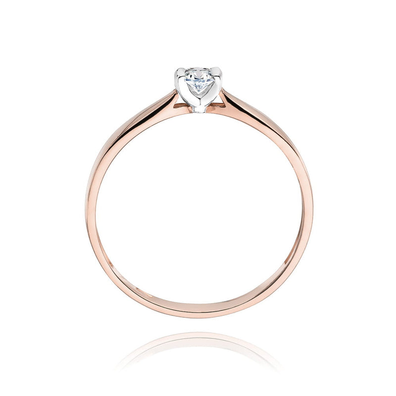 Inel Aur 14K cu Diamant Natural 0.08 ct, imaginea 10 din 11