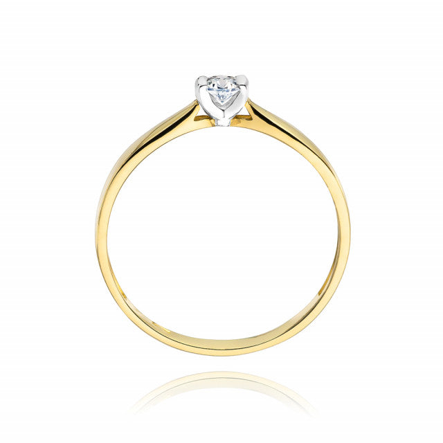Inel Aur 14K cu Diamant Natural 0.10 ct, imaginea 3 din 11