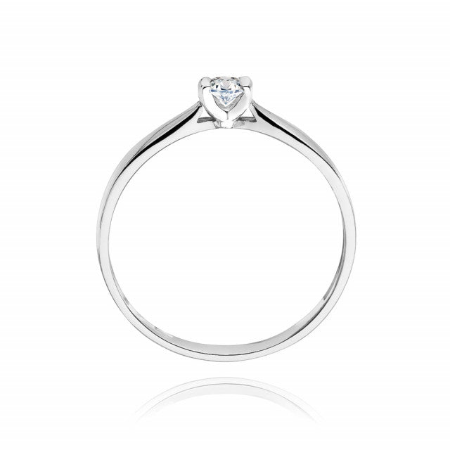 Inel Aur 14K cu Diamant Natural 0.10 ct, imaginea 6 din 11