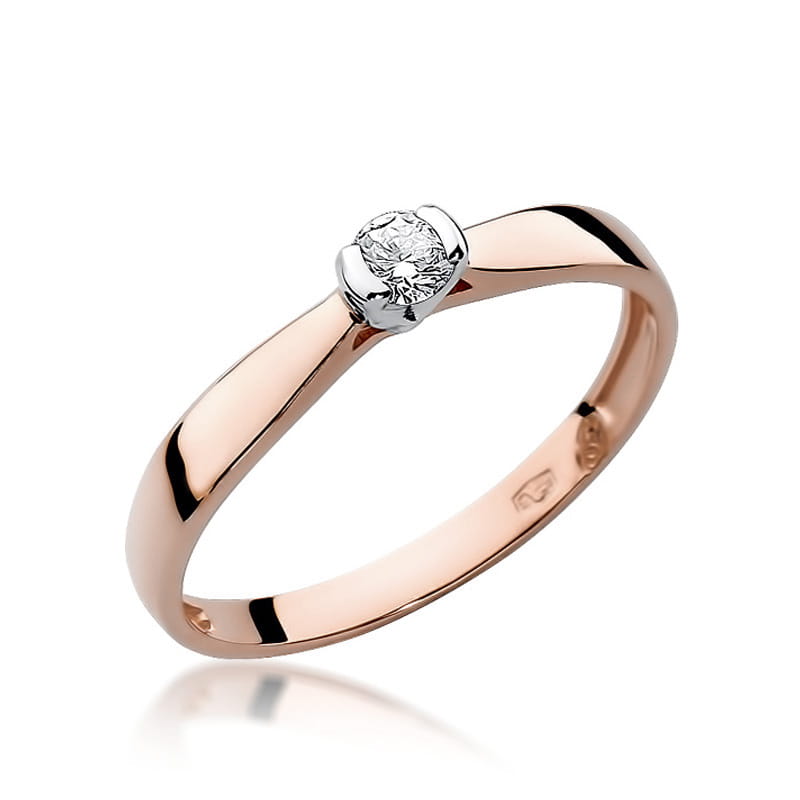 Inel Aur 14K cu Diamant Natural 0.10 ct, imaginea 8 din 11