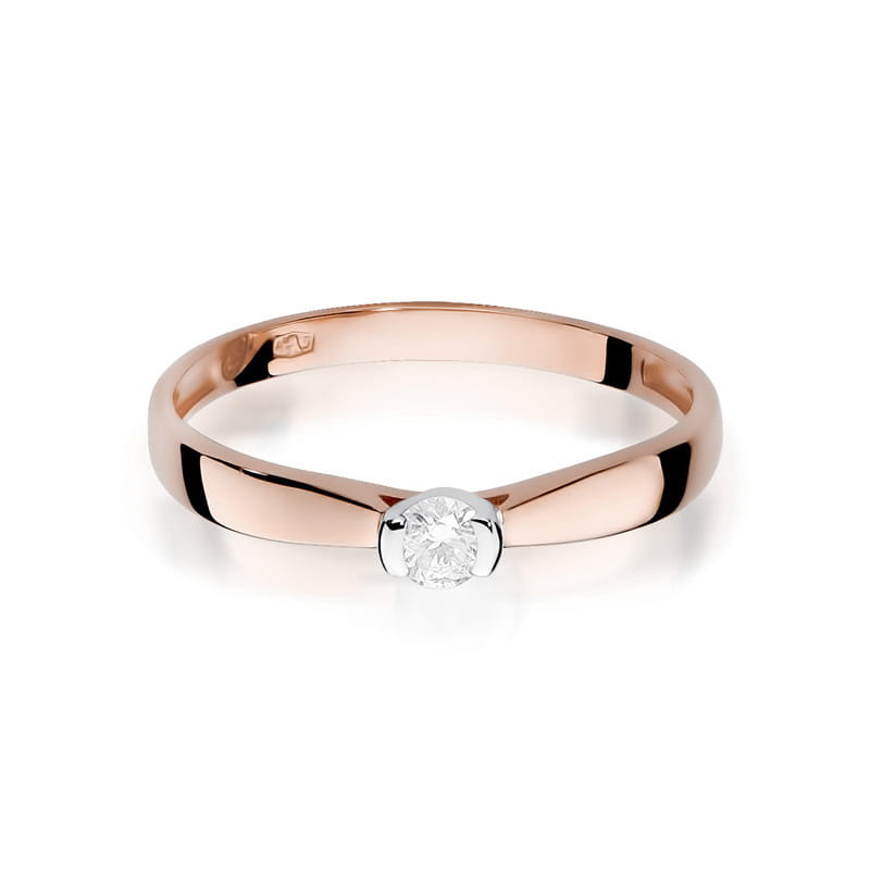 Inel Aur 14K cu Diamant Natural 0.10 ct, imaginea 9 din 11