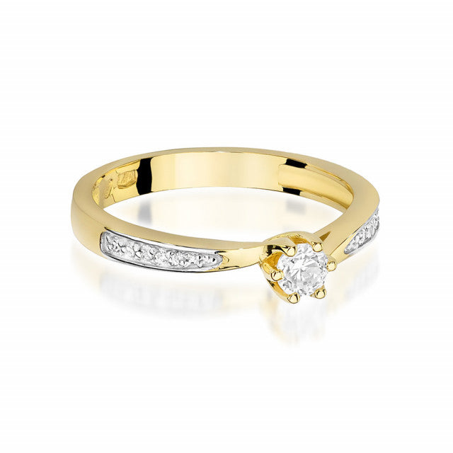 Inel Aur 14K cu Diamante Naturale 0.20 ct, imaginea 2 din 11