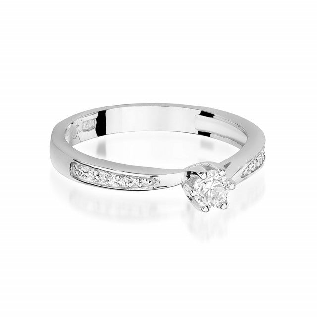 Inel Aur 14K cu Diamante Naturale 0.20 ct, imaginea 5 din 11