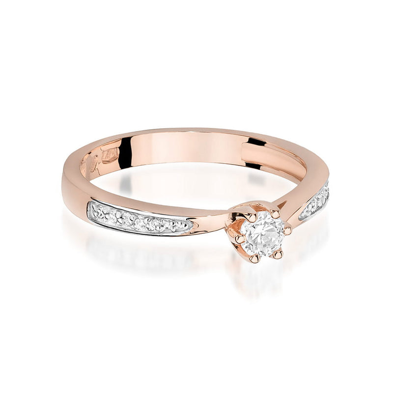 Inel Aur 14K cu Diamante Naturale 0.20 ct, imaginea 9 din 11